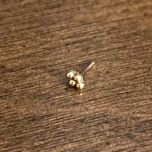 BVLA 14k yellow gold 4-bead threadless press-fit end